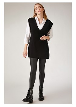 Happiness Istanbul Bezrękawnik w kolorze czarnym ze sklepu Limango Polska w kategorii Swetry damskie - zdjęcie 188951341