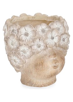 Bizzotto Doniczka "Blossy Face" w kolorze beżowym - wys. 21,5 x Ø 22 cm ze sklepu Limango Polska w kategorii Doniczki i osłonki - zdjęcie 188951752