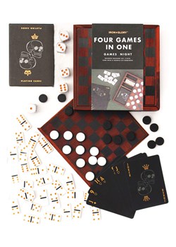 Luckies Original Kompendium gier "Games Night 4in1" w kolorze brązowym - 8+ ze sklepu Limango Polska w kategorii Zabawki - zdjęcie 188952240