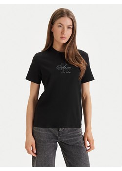 Calvin Klein Jeans T-Shirt LV047F831G Czarny Regular Fit ze sklepu MODIVO w kategorii T-shirty męskie - zdjęcie 188952960