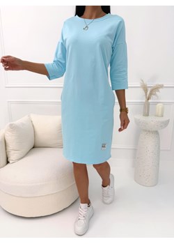 Błękitna Sportowa Sukienka ze sklepu ModnaKiecka.pl w kategorii Sukienki - zdjęcie 188954050