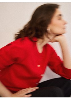 Mohito - Czerwony kardigan - czerwony ze sklepu Mohito w kategorii Swetry damskie - zdjęcie 188954143