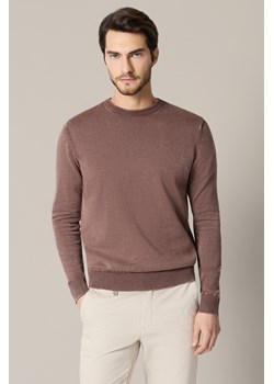 Sweter Brązowy Bawełniany Gustan ze sklepu Lancerto S.A. w kategorii Swetry męskie - zdjęcie 188954492