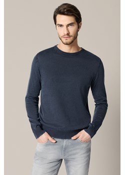 Sweter Granatowy Bawełniany Gustan ze sklepu Lancerto S.A. w kategorii Swetry męskie - zdjęcie 188954493