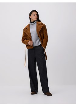 Reserved - Wełniany sweter z golfem - jasnoszary ze sklepu Reserved w kategorii Swetry damskie - zdjęcie 188954611