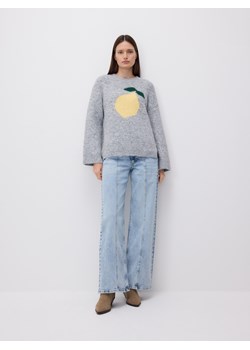 Reserved - Jeansy wide leg z przeszyciem - niebieski ze sklepu Reserved w kategorii Jeansy damskie - zdjęcie 188954641