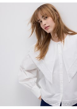 Reserved - Koszula z dekoracyjnym kołnierzem - biały ze sklepu Reserved w kategorii Bluzki damskie - zdjęcie 188954770
