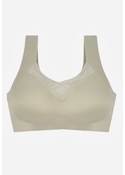 Zielony Biustonosz Sportowy z Siateczką i Usztywnionymi Miseczkami Zerirae ze sklepu born2be.pl w kategorii Biustonosze - zdjęcie 188955490