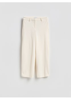 Reserved - Spodnie z wiskozą - złamana biel ze sklepu Reserved w kategorii Spodnie damskie - zdjęcie 188955654