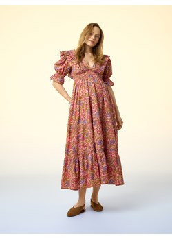 Reserved - Wzorzysta sukienka maxi - zielony ze sklepu Reserved w kategorii Sukienki - zdjęcie 188955800