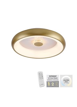 Just Light Lampa sufitowa LED w kolorze złotym - Ø 46,5 cm ze sklepu Limango Polska w kategorii Oświetlenie - zdjęcie 188956563