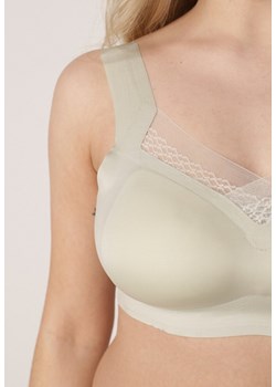 Szary Sportowy Biustonosz z Usztywnieniem Ozdobiony Siateczkową Wstawką Edalissa ze sklepu renee.pl w kategorii Biustonosze - zdjęcie 188957333