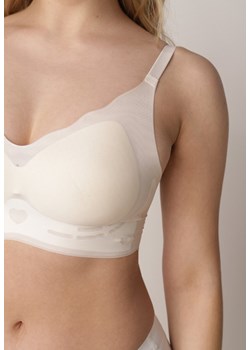 Jasnobeżowy Bezszwowy Biustonosz z Usztywnieniem Bez Fiszbin Zeritha ze sklepu renee.pl w kategorii Biustonosze - zdjęcie 188957343