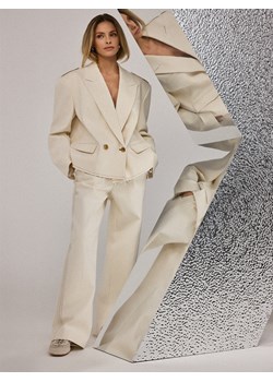 Mohito - Kremowe spodnie wide leg - kremowy ze sklepu Mohito w kategorii Spodnie damskie - zdjęcie 188957512