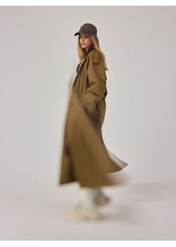 Mohito - Trencz z paskiem - ciemnobrązowy ze sklepu Mohito w kategorii Płaszcze damskie - zdjęcie 188957533