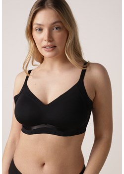 Czarny Biustonosz z Usztywnianymi Miseczkami i Transparentną Wstawką Zeriga ze sklepu born2be.pl w kategorii Biustonosze - zdjęcie 188957740