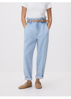 Reserved - Jeansy paperbag - niebieski ze sklepu Reserved w kategorii Jeansy damskie - zdjęcie 188958004
