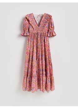 Reserved - Wzorzysta sukienka maxi - zielony ze sklepu Reserved w kategorii Sukienki - zdjęcie 188958172