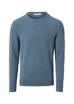 Selected Męski sweter z dzianiny - SLHRoss Mężczyźni Bawełna niebieski marmurkowy ze sklepu vangraaf w kategorii Swetry męskie - zdjęcie 188958290