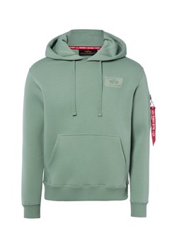 Alpha Industries Męski sweter z kapturem Mężczyźni Bawełna seledynowy nadruk ze sklepu vangraaf w kategorii Bluzy męskie - zdjęcie 188958381