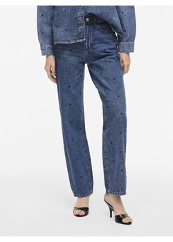 Vila Dżinsy - VIKelly Kobiety Bawełna (100%) medium stone wypukły wzór tkaniny ze sklepu vangraaf w kategorii Jeansy damskie - zdjęcie 188958413