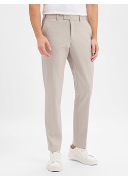 Finshley & Harding Męskie spodnie garniturowe Mężczyźni Modern Fit Sztuczne włókno beżowy marmurkowy ze sklepu vangraaf w kategorii Spodnie męskie - zdjęcie 188958450