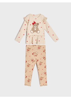 Sinsay - Komplet: bluza i spodnie - beżowy ze sklepu Sinsay w kategorii Komplety niemowlęce - zdjęcie 188959513