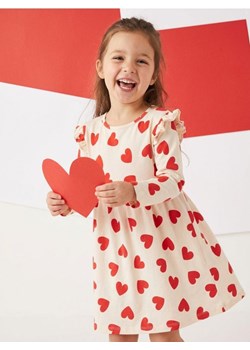 Sinsay - Sukienka dresowa ze wzorem w serca - kremowy ze sklepu Sinsay w kategorii Sukienki niemowlęce - zdjęcie 188959553