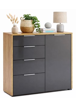 Skandynawska komoda w klorze dąb craft + lava mat M7-R67 ze sklepu Edinos.pl w kategorii Komody - zdjęcie 188959724