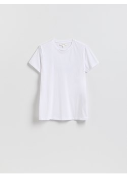Reserved - Bawełniany t-shirt - biały ze sklepu Reserved w kategorii Bluzki damskie - zdjęcie 188960722