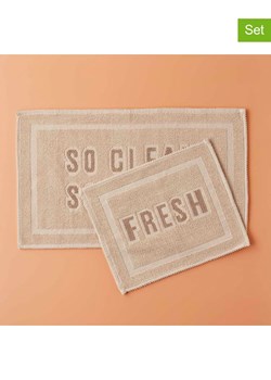 BELLA MAISON Dywaniki łazienkowe (2 szt.) "Clean&amp;Fresh" w kolorze beżowym ze sklepu Limango Polska w kategorii Akcesoria łazienkowe - zdjęcie 188961393