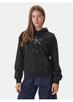 Calvin Klein Bluza LV047E221G Czarny Regular Fit ze sklepu MODIVO w kategorii Bluzy damskie - zdjęcie 188961644