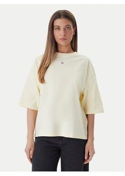 Calvin Klein Jeans T-Shirt LV047D204G Biały Oversize ze sklepu MODIVO w kategorii T-shirty męskie - zdjęcie 188961662
