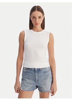 Calvin Klein Jeans Top LV047B265G Biały Slim Fit ze sklepu MODIVO w kategorii Bluzki damskie - zdjęcie 188961703
