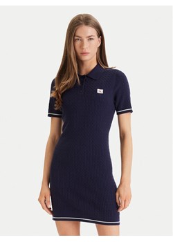 Calvin Klein Sukienka codzienna Microcable LV047F323G Granatowy Slim Fit ze sklepu MODIVO w kategorii Sukienki - zdjęcie 188961772