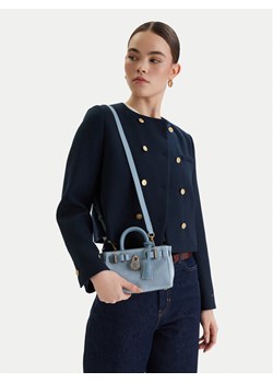 Tommy Hilfiger Torebka American Icon Micro Tote Suede AW0AW18853 Błękitny ze sklepu MODIVO w kategorii Kuferki - zdjęcie 188962591