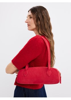 Mohito - Zamszowa torebka - czerwony ze sklepu Mohito w kategorii Torebki bagietki - zdjęcie 188963123