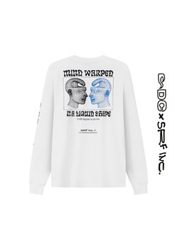 Mind Warped Ls - Paper White ze sklepu Surf Inc w kategorii T-shirty męskie - zdjęcie 188963570