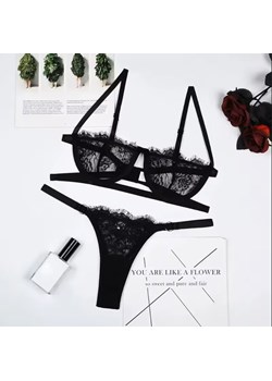 Klasyczny koronkowy komplet bielizny - Czarny S ze sklepu Intimica.pl w kategorii Komplety bielizny damskiej - zdjęcie 188964443