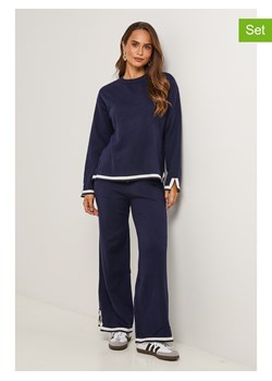Soft Cashmere 2-częściowy zestaw w kolorze granatowym ze sklepu Limango Polska w kategorii Swetry damskie - zdjęcie 188964882
