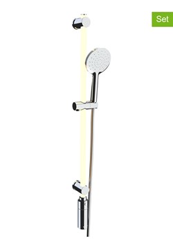 Wenko 3-częściowy zestaw prysznicowy LED w kolorze srebrnym - dł. 94 cm ze sklepu Limango Polska w kategorii Akcesoria łazienkowe - zdjęcie 188965624