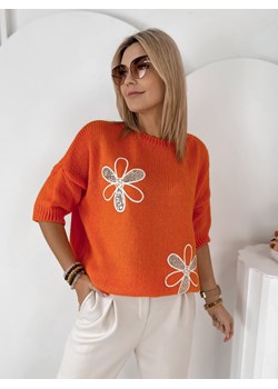 sweter parker pomarańczowy one size ze sklepu UBRA w kategorii Swetry damskie - zdjęcie 188965760