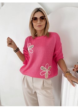 sweter parker różowy one size ze sklepu UBRA w kategorii Swetry damskie - zdjęcie 188965772
