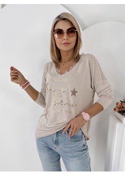 bluzka marla beżowa one size ze sklepu UBRA w kategorii Bluzki damskie - zdjęcie 188965913