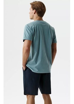 Bawełniana piżama męska dwuczęściowa NMP-398-MIE_GRA, Kolor miętowo-granatowy, Rozmiar S, ATLANTIC ze sklepu Intymna w kategorii Piżamy męskie - zdjęcie 188966001