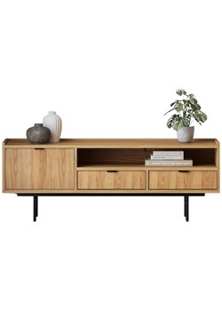 Szafka pod telewizor na nóżkach 150 cm hikora naturalna F2-P45 ze sklepu Edinos.pl w kategorii Szafki RTV - zdjęcie 188966042