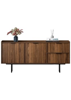 Komoda z szafką i szufladami orzech warmia E0-M80 ze sklepu Edinos.pl w kategorii Komody - zdjęcie 188966062