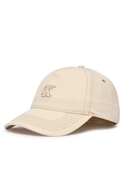 Czapka z daszkiem Calvin Klein LV04F5061G Écru ze sklepu eobuwie.pl w kategorii Czapki z daszkiem damskie - zdjęcie 188966462