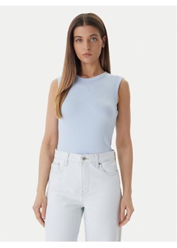 Calvin Klein Jeans Top LV047B265G Niebieski Slim Fit ze sklepu MODIVO w kategorii Bluzki damskie - zdjęcie 188967614
