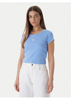 Calvin Klein Jeans T-Shirt LV047C200G Niebieski Regular Fit ze sklepu MODIVO w kategorii Bluzki damskie - zdjęcie 188967654